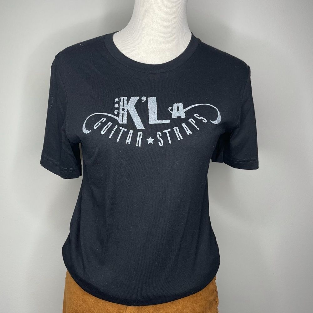 5/$25💜 Bella Canvas- Black "K'L A Guitar Straps" Tee